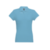 THC EVE. Women's polo shirt in cyan