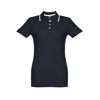 THC ROME WOMEN. Women's slim fit polo shirt in dark-blue