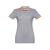THC ROME WOMEN. Women's slim fit polo shirt in light-grey