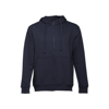 THC AMSTERDAM. Men's hoodie in cotton and polyester with full zip in dark-blue