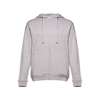 THC AMSTERDAM. Men's hoodie in cotton and polyester with full zip in light-grey