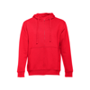 THC AMSTERDAM. Men's hoodie in cotton and polyester with full zip in red