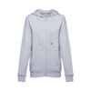 THC AMSTERDAM WOMEN. Women's hoodie in cotton and polyester with full zip in light-grey