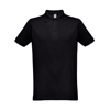 THC BERLIN. Men's short-sleeved polo shirt in black