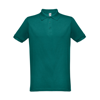 THC BERLIN. Men's short-sleeved polo shirt in emerald