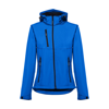 ZAGREB WOMEN. Women's softshell with removable hood in navy