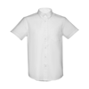 THC LONDON WH. Men's short-sleeved oxford shirt. White in white