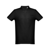 THC DHAKA. Men's polo shirt in black