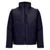 THC ASTANA. Unisex padded jacket with removable sleeves in dark-blue