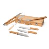 KABSA. Barbecue set supplied in a bamboo case in Natural