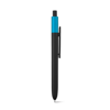 KIWU METALLIC. ABS ballpoint with shiny finish and lacquered top with metallic finish in cyan