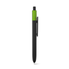 KIWU METALLIC. ABS ballpoint with shiny finish and lacquered top with metallic finish in lime-green