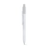 KIWU CHROME. ABS ballpoint with shiny finish and top with chrome finish in white