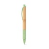 KUMA. Bamboo ball pen with non-slip clip in Light Green