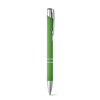 BETA SOFT. Soft touch aluminium ball pen in lime-green