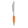 MOVE BK. Ball pen with clip and metal trim in orange