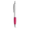 MOVE BK. Ball pen with clip and metal trim in pink