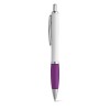 MOVE BK. Ball pen with clip and metal trim in purple