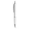 MOVE BK. Ball pen with clip and metal trim in white