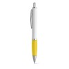 MOVE BK. Ball pen with clip and metal trim in yellow