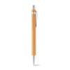 HERA. Bamboo ball pen with metal clip in beige