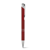 BETA BK. Aluminium ball pen with clip in blood-red