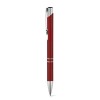 BETA BK. Aluminium ball pen with clip in Burgundy