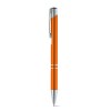 BETA BK. Aluminium ball pen with clip in orange