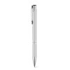 BETA BK. Aluminium ball pen with clip in Satin Silver