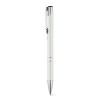 BETA BK. Aluminium ball pen with clip in white