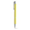BETA BK. Aluminium ball pen with clip in yellow