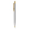 SILVERIO. Metal ball pen with shiny barrel and clip in Golden