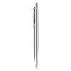 SILVERIO. Stainless steel ball pen with glossy body and clip in Silver