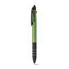 MULTIS. Multifunction ball pen with 3 in 1 writing in lime-green