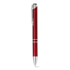 BETA PLASTIC. Ball pen with metal clip in blood-red