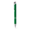 BETA PLASTIC. Ball pen with metal clip in green