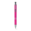 BETA PLASTIC. Ball pen with metal clip in pink