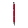 BETA PLASTIC. Ball pen with metal clip in red
