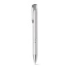 BETA PLASTIC. ABS ball pen with metal clip in Satin Silver