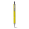 BETA PLASTIC. Ball pen with metal clip in yellow
