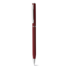 LESLEY METALLIC. Metal ball pen with clip in blood-red