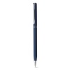 LESLEY METALLIC. Metal ball pen with clip in blue