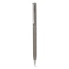 LESLEY METALLIC. Aluminium ball pen with clip and twist mechanism in Gun Metal