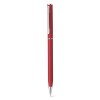 LESLEY METALLIC. Metal ball pen with clip in red