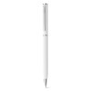 LESLEY METALLIC. Metal ball pen with clip in white