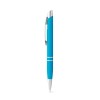 MARIETA SOFT. Aluminium ball pen with clip in Light Blue