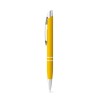 MARIETA SOFT. Aluminium ball pen with clip in yellow