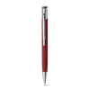 OLAF SOFT. Aluminium ball pen with rubber finish in blood-red