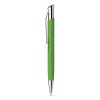 OLAF SOFT. Aluminium ball pen with rubber finish in Light Green