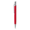 OLAF SOFT. Aluminium ball pen with rubber finish in red
